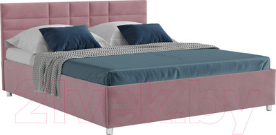 Двуспальная кровать Mebel-Ars Нью-Йорк 160 (велюр пудра/НВ-178/18)