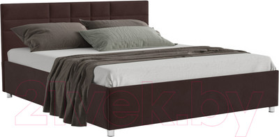 Двуспальная кровать Mebel-Ars Нью-Йорк 160 (велюр шоколад/НВ-178/16)