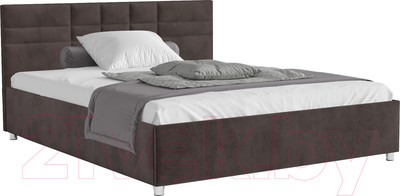 Полуторная кровать Mebel-Ars Нью-Йорк 140 (кордрой коричневый)