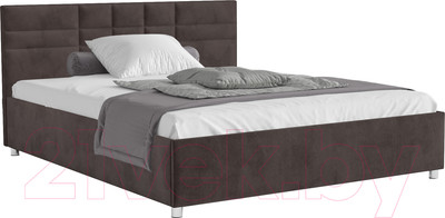 Двуспальная кровать Mebel-Ars Нью-Йорк 160 (кордрой коричневый)