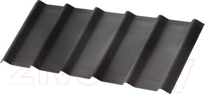 Лист кровельный Onduline Ондувилла Туманная ночь PE6HT1RU15900 (1070x400, темно-серый)