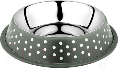 Миска для животных Duvo Plus Деко / 13834/DV (зеленый в белый горох)