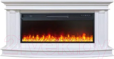 Каминокомплект Смолком Deli V42 + Vision 42 LED (бьянко белый)