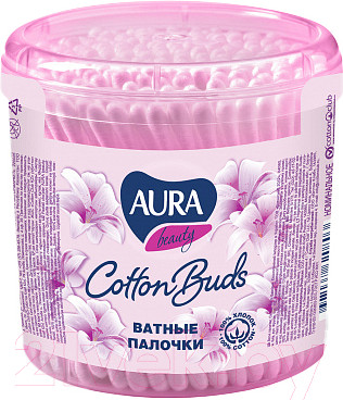 Ватные палочки Aura Beauty стакан (200шт)