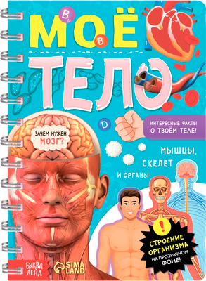 Энциклопедия Буква-ленд Мое тело. Книга с прозрачными страницами / 7041125
