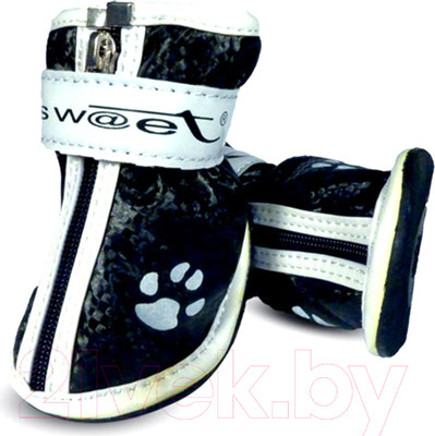 Ботинки для собак Triol YXS083-3 / 12241075 (черный с лапками)