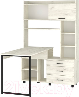 Компьютерный стол Премиум Персона-12 (дуб крафт белый)