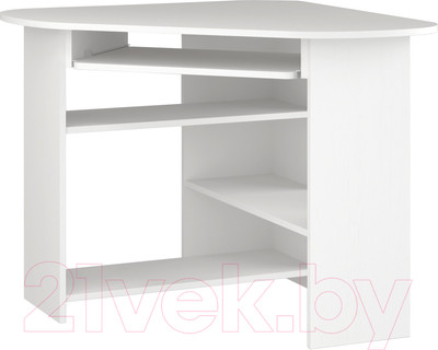 Компьютерный стол Премиум Комфорт-4 (белый текстурный)