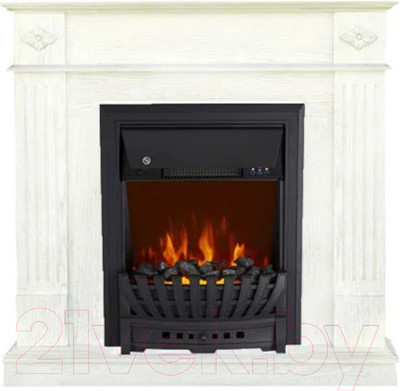 Каминокомплект Смолком Brighton + Aspen Black (бьянко белый)