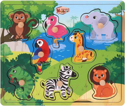 Развивающий игровой набор Mapacha Вкладыши. Джунгли / 962010