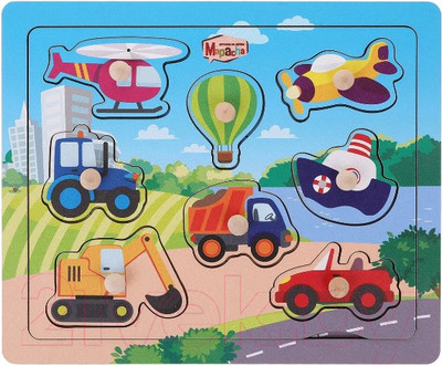Развивающая игра Mapacha Вкладыши. Транспорт / 962011
