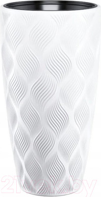 Кашпо Formplastic Flow Slim 4730-011 (белый)