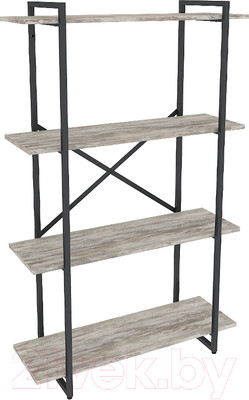 Стеллаж Gutta 4 полки 151x92x34 (патина черный)