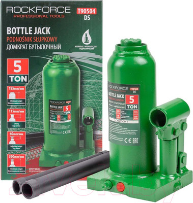 Бутылочный домкрат RockForce RF-T90504DS (51457)