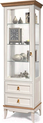 Шкаф с витриной Гомельдрев Тельма ГМ 6506-01 Дуб (бел/натуральный дуб)