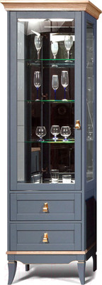 Шкаф с витриной Гомельдрев Тельма ГМ 6506-01 Дуб (капри/натуральный дуб)