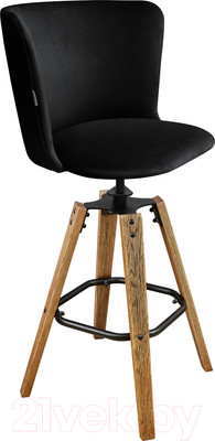 Стул барный Sheffilton SHT-ST36/S93 (ночное затмение/брашированный коричневый/черный)