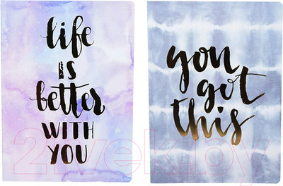 Набор записных книжек Miniso Color Explosion A4 дизайн А / 4744 (2шт)