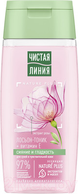Тоник для лица Чистая Линия Лепестки роз для сухой и чувствительной кожи (100мл)