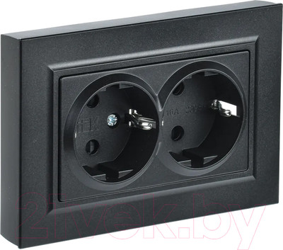 Розетка IEK Brite BR-R24-16-K02-F (черный)