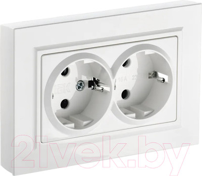 Розетка IEK Brite BR-R24-16-K01-F (белый)