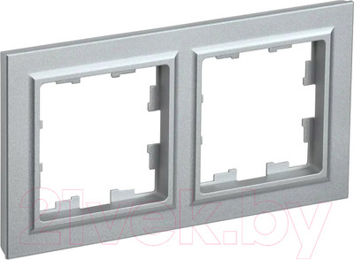 Рамка для выключателей и розеток IEK Brite BR-M22-K47 (алюминий)