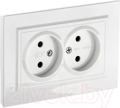 Розетка IEK Brite BR-R20-10-K01-F (белый)
