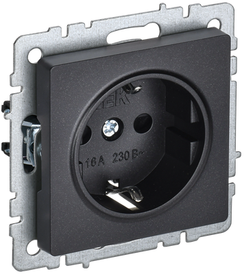 Розетка IEK Brite BR-R11-16-K02 (черный)