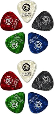 Набор медиаторов Planet Waves 1CAP4-10 Assorted Pearl Celluloid Medium (10шт, перламутровый)
