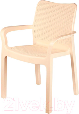 Стул пластиковый Ingreen Rattan / ING6182СЛВ (сливочный)