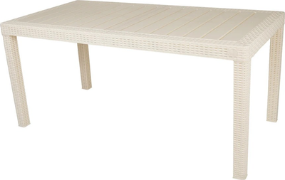 Стол пластиковый Ingreen Rattan / ING6184СЛВ (сливочный)