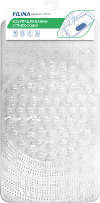 Коврик на присосках Вилина Лужайка 68071 (38x68, прозрачный)