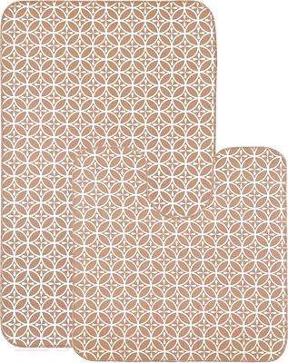 Набор ковриков для ванной и туалета Вилина 7060 002 (50x85, 50x52, противоскользящий, бежевый)