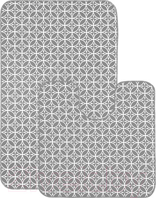 Набор ковриков для ванной и туалета Вилина 7060 002 (50x85, 50x52, противоскользящий, серый)