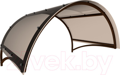 Козырек ИМпласт Арка Полимер 1500x1050 Тонированный (с сотовым поликарбонатом 4мм)