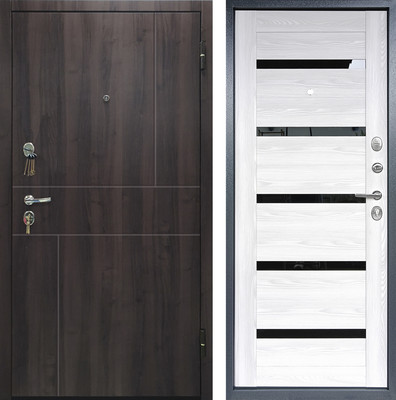 Входная дверь Промет Урбан 86x205 (правая, пасадена/ревьера айс ЦП)