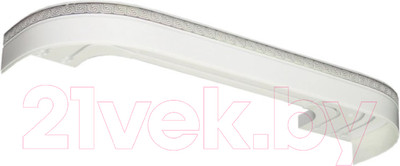 Карниз для штор LEGRAND Галант Neo Флора 1.6 2П / 48070051 (белый глянец/хром)