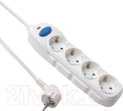 Удлинитель Electraline 62166 (5м, белый)