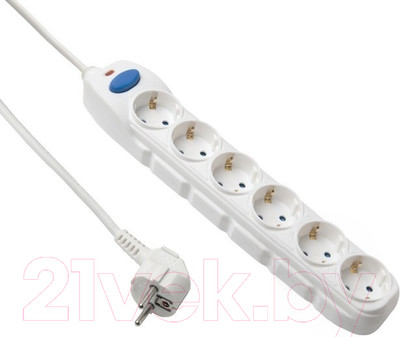 Удлинитель Electraline 62172 (5м, белый)