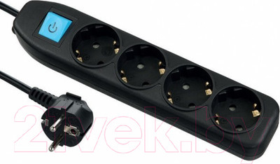 Удлинитель Electraline 62266 (5м, черный)