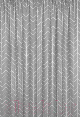 Шторка-занавеска для ванны Perfecto Linea Harmony 36-118014 (геометрия/серый)