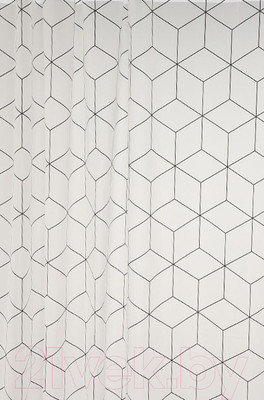 Шторка-занавеска для ванны Perfecto Linea Secret 36-118001 (геометрия/белый)