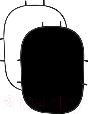 Фон тканевый RayLab RF-12 (1x1.5м, белый/черный)