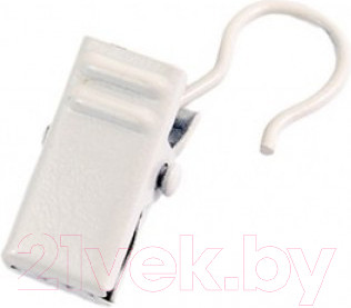 Зажим потолочный для штор Lm Decor белый глянец (10шт)