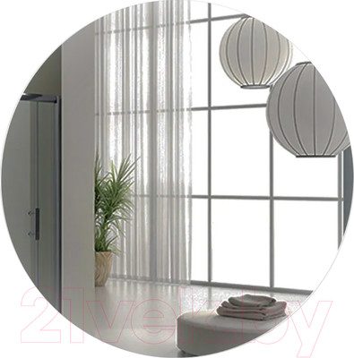 Зеркало Пекам RingFly 90x90 / ringFly-90x90dcl (с подсветкой, сенсором на взмах руки и часами)