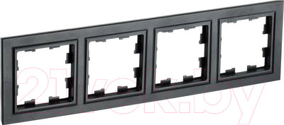 Рамка для выключателей и розеток IEK Brite BR-M42-K02 (черный)