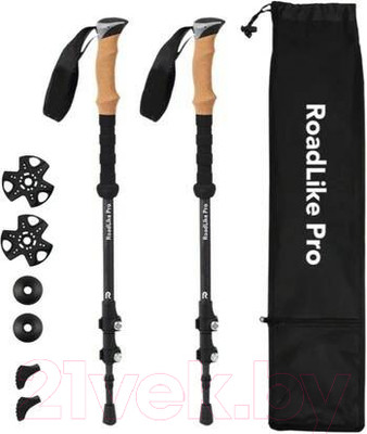 Палки для скандинавской ходьбы RoadLike Carbon / 381223 (черный)