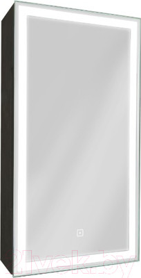 Шкаф с зеркалом для ванной Континент Mirror Box Black Led 35x65 L