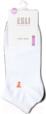 Носки Esli Classic 800 (р.23, черный-белый, 2 пары)