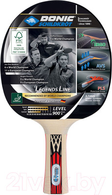 Ракетка для настольного тенниса Donic Schildkrot Legends 900 / 754426